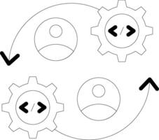 Collaboration Mono Icon Symbol vector