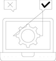Software Testing Outlined App Visual vector