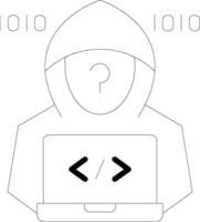 Hacker Minimal Concept Visual vector