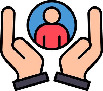 Support Gradient Style Icon vector