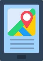 Map Digital Concept Icon vector