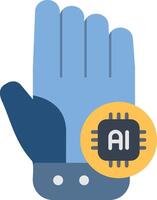 Robot Hand Clean Shape Symbol vector
