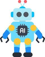 Robot High Contrast Graphic vector
