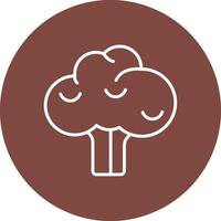 Broccoli Responsive Icon Badge vector