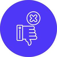 Dislike Flat Styled Symbol vector