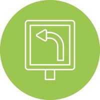 Left Bend Wireframe Illustration vector