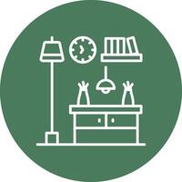 Console Table 3D Line Art Piece vector