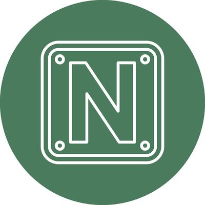 Letter N Neon Graphic Style