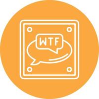 Wtf Line Style Symbol vector