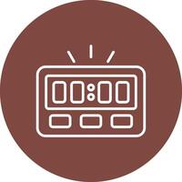 Timer 3D Line Art Piece vector