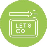 Lets Go Stylized Tech Element vector
