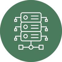 Server 3D Line Art Piece vector