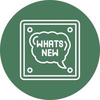 Whats New Rounded Line Illustration vector