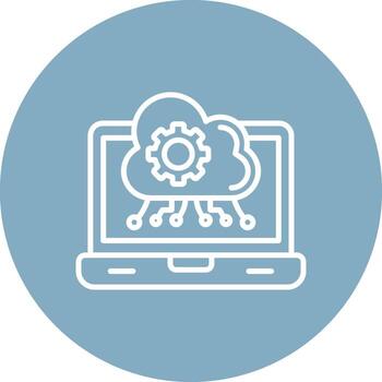 Edge Computing Dark Theme Element vector