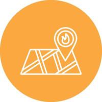 Fire Location Smooth Gradient Icon vector