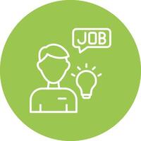 Employee Rounded Line Illustration vector