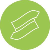 Folded Ribbon Bold Web Icon vector