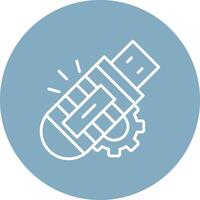 USB App Style Badge vector
