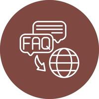 Faq Digital Concept Icon vector