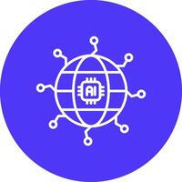 Global Technology Interactive Icon Badge vector