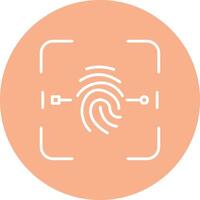 Biometric Outline Graphic Design vector
