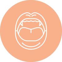 Mouth Dark Theme Element vector