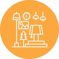 Floor Lamp Digital UI Element vector