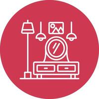 Vanity Mirror Interactive Icon Badge vector