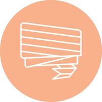 Zig Zag Gradient Style Icon vector