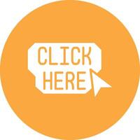 Click Here Lined UI Illustration vector