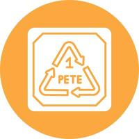 Polyethylene Terepthalate Responsive Icon Badge vector
