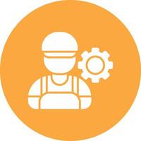 Technician Color Enhanced Graphic vector