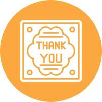 Thank You Vibrant UI Element vector