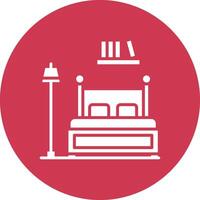 Bed Flat Styled Symbol vector