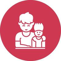 Father and Son Playful Line Icon vector