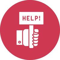Help Handcrafted Digital Icon vector