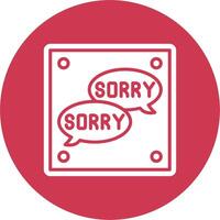 Sorry Bright Flat Element vector