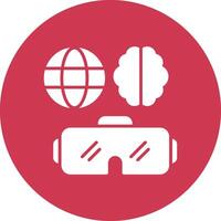 Virtual Reality Mono Icon Symbol vector