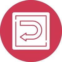 Undo Bright Flat Element vector