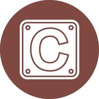 Letter C Interactive UI Graphic vector