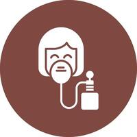 Oxygen Mask Outline Graphic Design vector