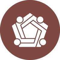 Pentagon Digital Concept Icon vector