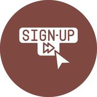 Signup App Style Badge vector