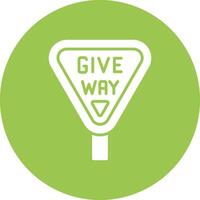 Give Way Outlined App Visual vector