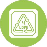 Low Density Polyethylene App Style Badge vector