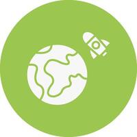 Planet Earth Dark Theme Element vector