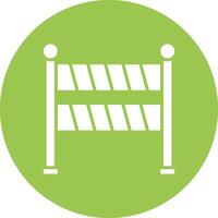 Traffic Barrier Rounded Line Illustration vector