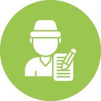Writer Subtle Shadow Icon vector