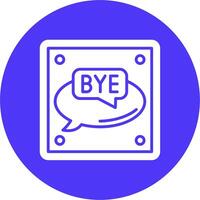 Bye Minimal Touch Graphic vector