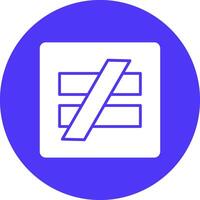 Not Equal Business Style Symbol vector